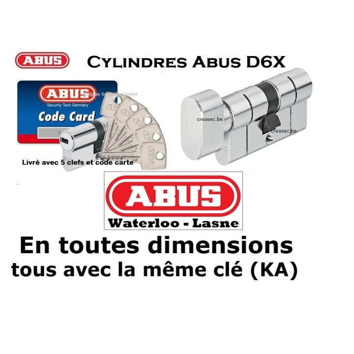 Cylindre ABus D6X à bouton sur creasec.be