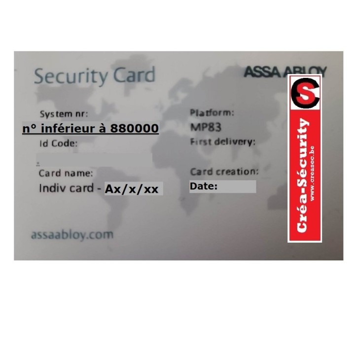 faire Clé LITTO MP83 suivant carte