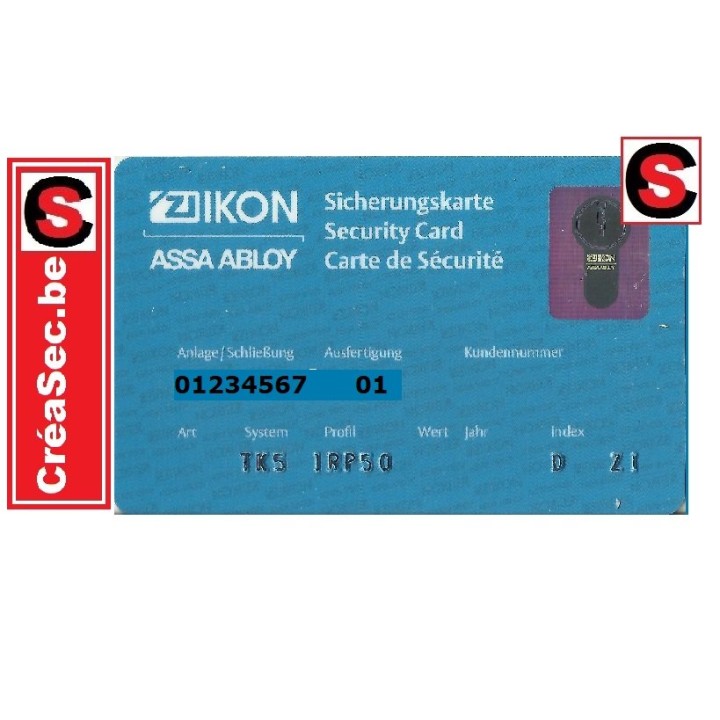 faire clé IKON sur carte proprietaire