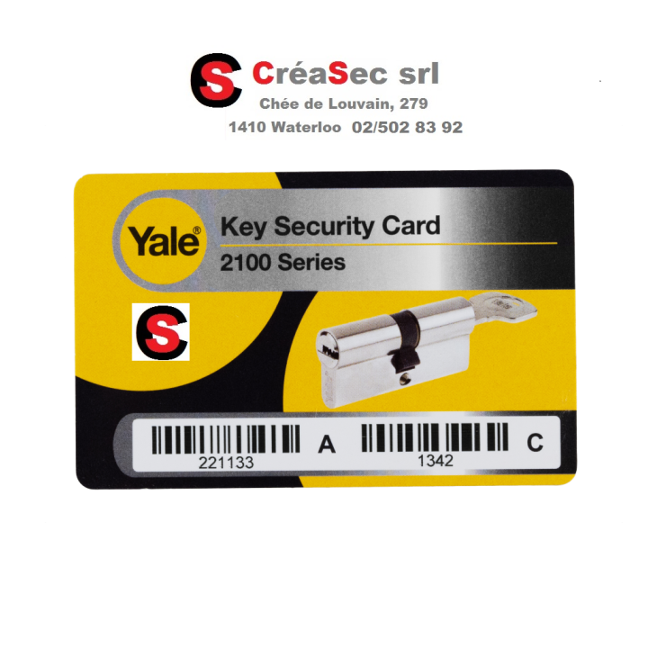 Carte pour copie Yale 2100 