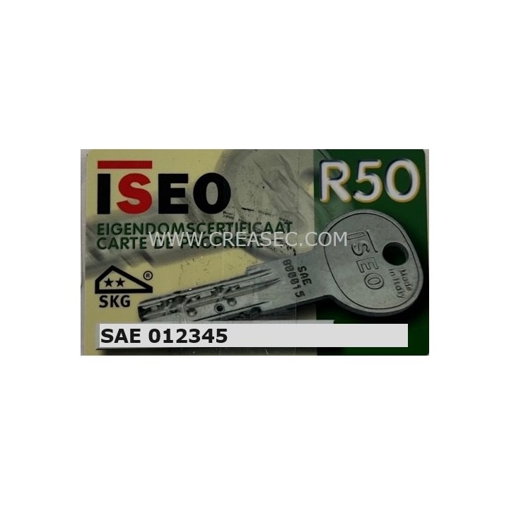 faire double de clé ISEO R50