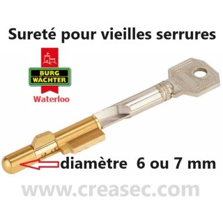 Sureté 6 mm pour serrure à gorges 