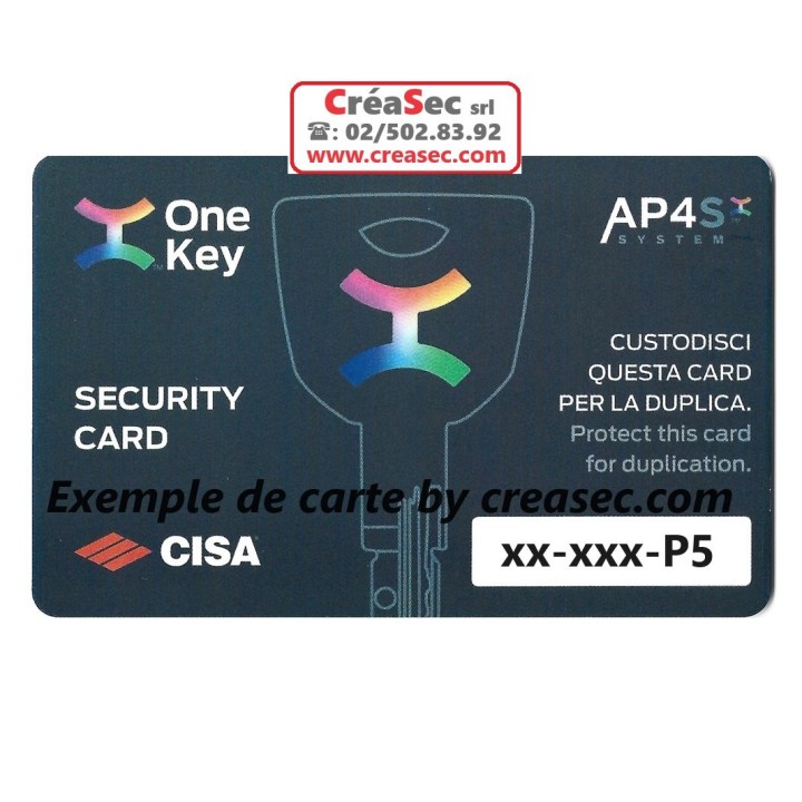 carte pour faire clé CISA AP4