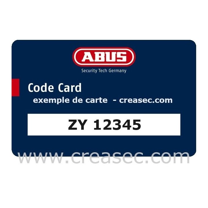 Code carte pour copies clés