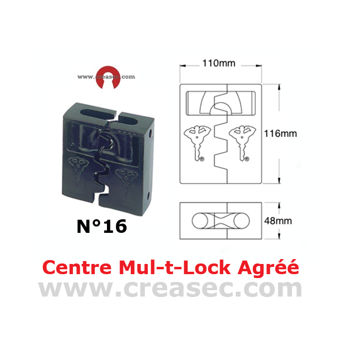 Machoires pour cadenas MULTLOCK n°16