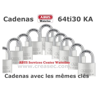 Cadenas Abus 64ti30 avec les mêmes clés