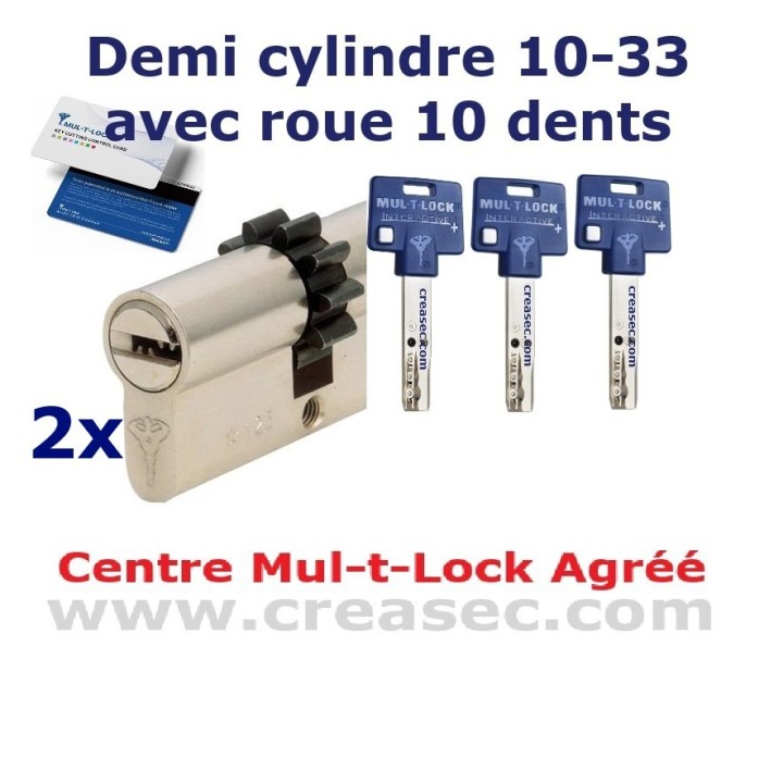 Duo cylindres 10 dents meme clés